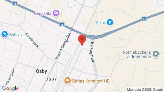 Apartments for rent i Osby - kort over placeringen