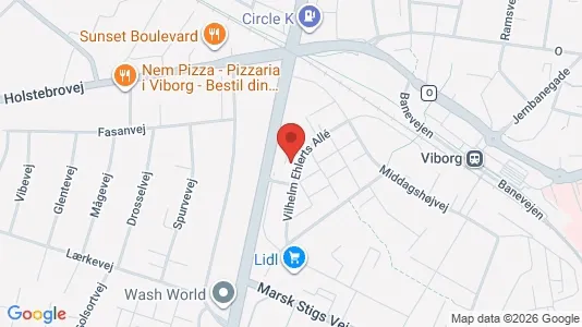 Apartments for rent i Viborg - kort over placeringen