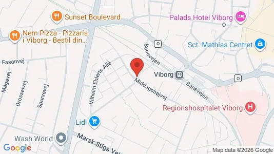 Apartments for rent i Viborg - kort over placeringen