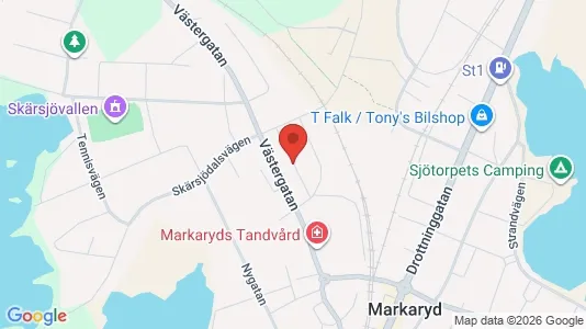 Apartments for rent i Markaryd - kort over placeringen