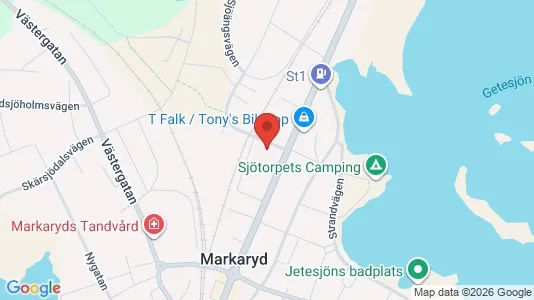 Apartments for rent i Markaryd - kort over placeringen
