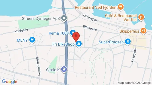 Apartments for rent i Struer - kort over placeringen