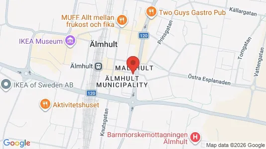 Apartments for rent i Älmhult - kort over placeringen