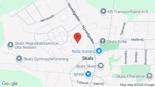 Apartments for rent i Skals - kort over placeringen