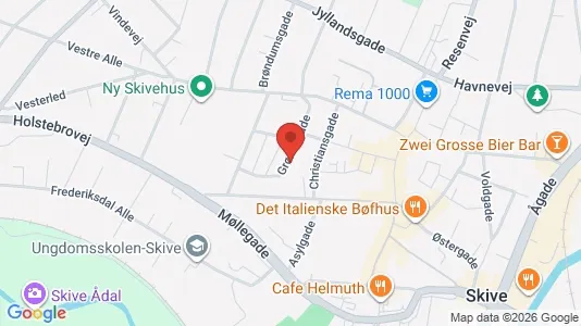 Apartments for rent i Skive - kort over placeringen