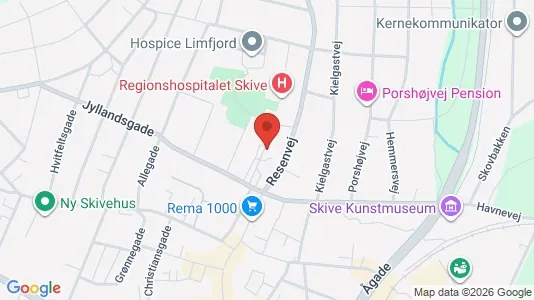 Apartments for rent i Skive - kort over placeringen