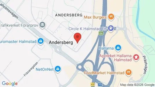Apartments for rent i Halmstad - kort over placeringen