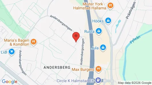 Apartments for rent i Halmstad - kort over placeringen