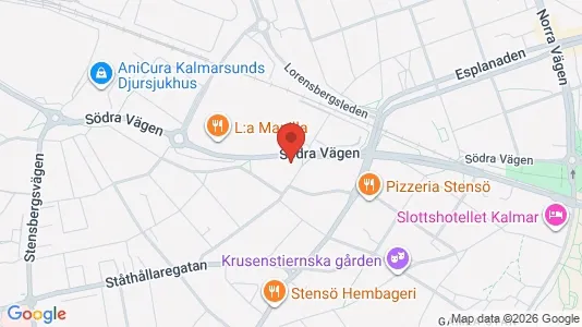 Rooms for rent i Kalmar - kort over placeringen