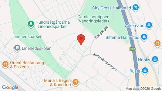 Apartments for rent i Halmstad - kort over placeringen