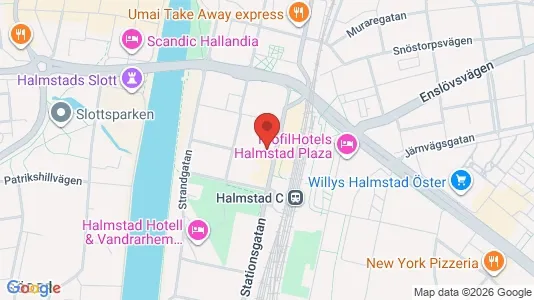 Apartments for rent i Halmstad - kort over placeringen