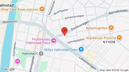 Apartments for rent i Halmstad - kort over placeringen
