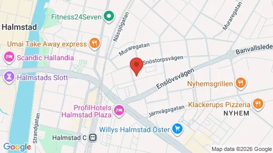 Apartments for rent i Halmstad - kort over placeringen