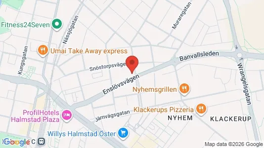 Apartments for rent i Halmstad - kort over placeringen