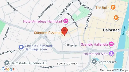 Apartments for rent i Halmstad - kort over placeringen