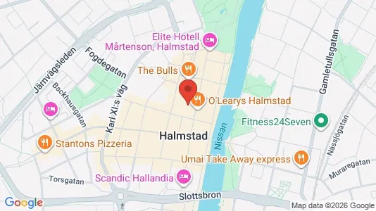 Apartments for rent i Halmstad - kort over placeringen