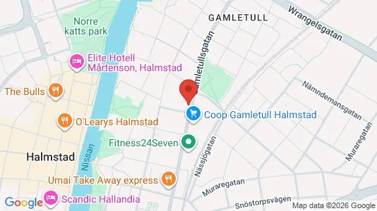 Apartments for rent i Halmstad - kort over placeringen