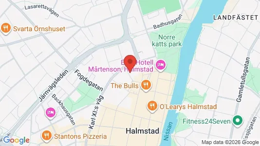 Apartments for rent i Halmstad - kort over placeringen