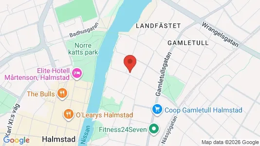 Apartments for rent i Halmstad - kort over placeringen