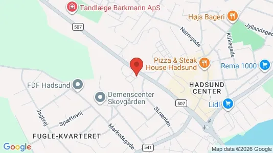 Apartments for rent i Hadsund - kort over placeringen