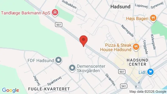 Apartments for rent i Hadsund - kort over placeringen