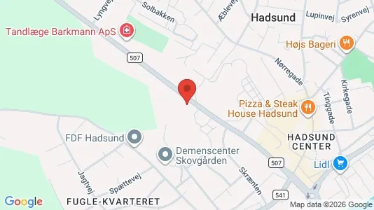 Apartments for rent i Hadsund - kort over placeringen