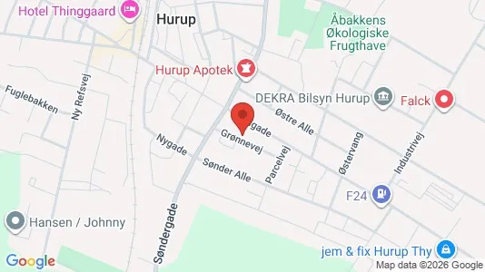 Apartments for rent i Hurup Thy - kort over placeringen