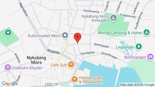 Apartments for rent i Nykøbing Mors - kort over placeringen