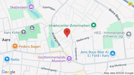 Apartments for rent i Aars - kort over placeringen
