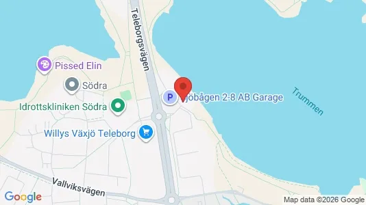 Apartments for rent i Växjö - kort over placeringen