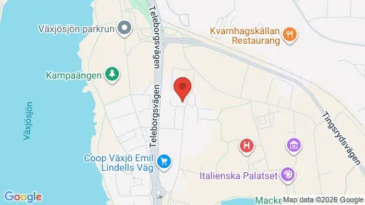 Apartments for rent i Växjö - kort over placeringen