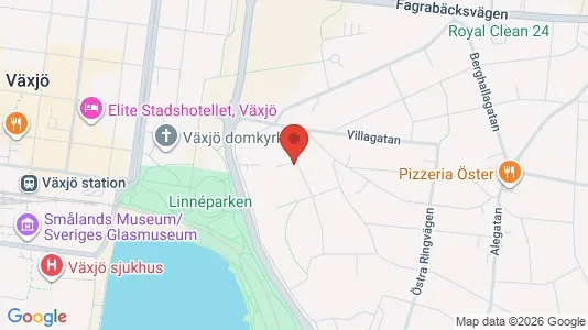 Apartments for rent i Växjö - kort over placeringen