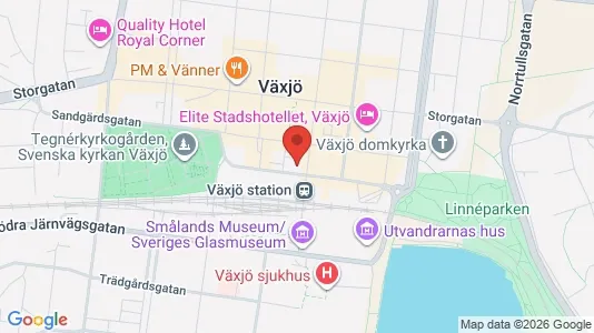 Apartments for rent i Växjö - kort over placeringen