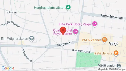 Apartments for rent i Växjö - kort over placeringen