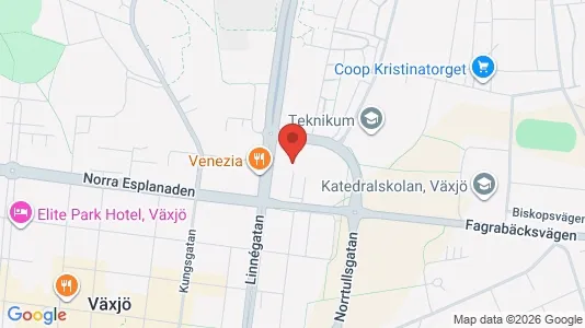 Apartments for rent i Växjö - kort over placeringen