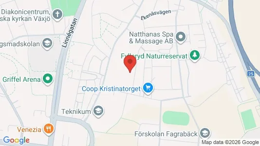 Apartments for rent i Växjö - kort over placeringen