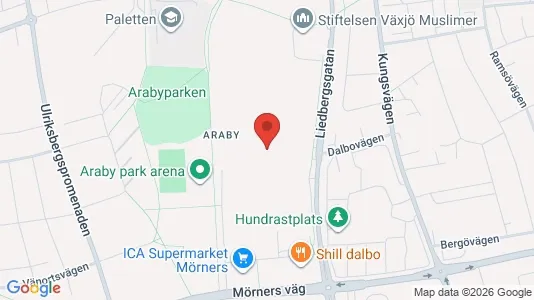 Apartments for rent i Växjö - kort over placeringen
