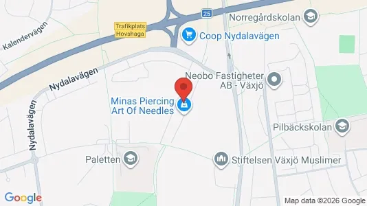 Apartments for rent i Växjö - kort over placeringen
