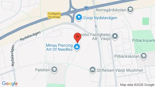 Apartments for rent i Växjö - kort over placeringen