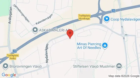 Apartments for rent i Växjö - kort over placeringen