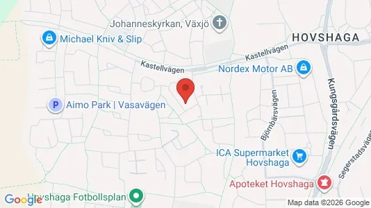 Apartments for rent i Växjö - kort over placeringen