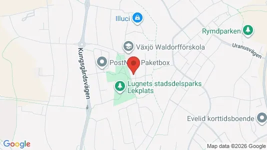 Apartments for rent i Växjö - kort over placeringen