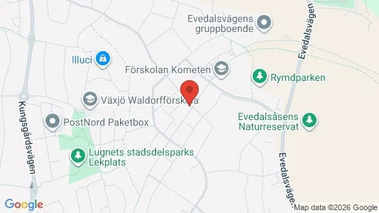 Apartments for rent i Växjö - kort over placeringen