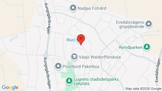 Apartments for rent i Växjö - kort over placeringen