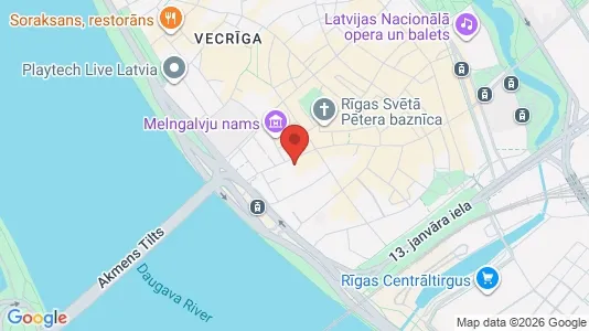 Apartments for rent i Riga Vecrīga - kort over placeringen