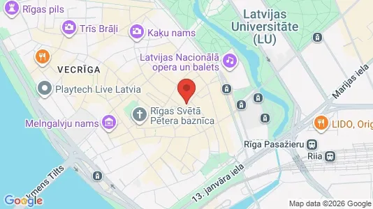 Apartments for rent i Riga Centrs - kort over placeringen