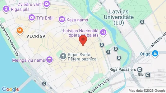 Apartments for rent i Riga Vecrīga - kort over placeringen