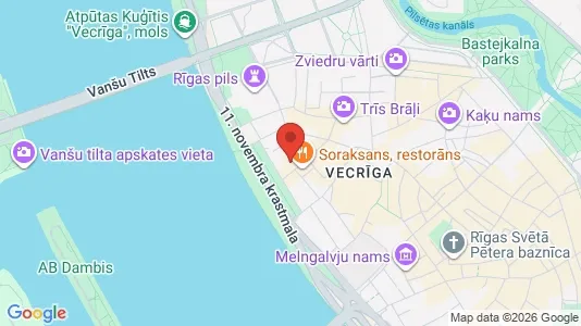 Apartments for rent i Riga Vecrīga - kort over placeringen