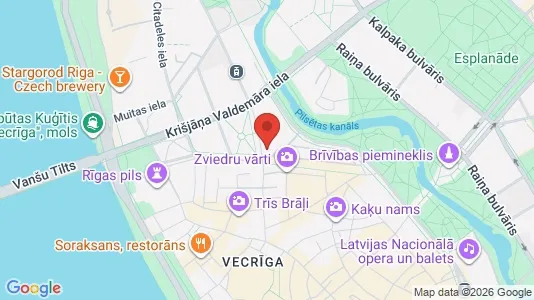 Apartments for rent i Riga Vecrīga - kort over placeringen
