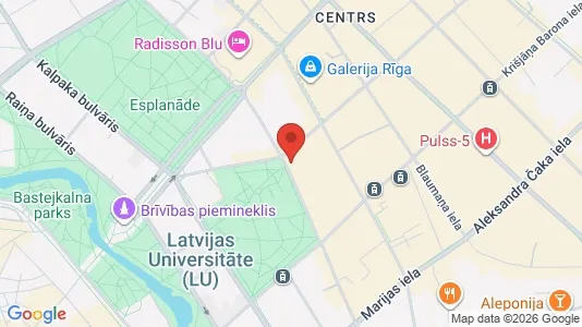Apartments for rent i Riga Centrs - kort over placeringen